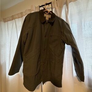 L.L. Bean Olive Men's Original Field Coat with Wool/Nylon Liner